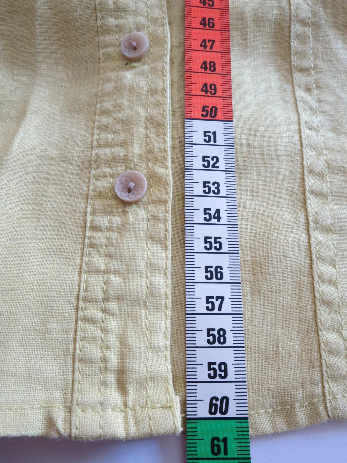Chemise en lin jaune Patrice Bréal – T. 38 – photo 7